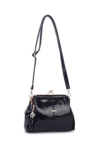 Nas Bag Burslu Klipsli Vintage Omuz Ve Çapraz Çanta 23x20 Cm Ebatlarındadır Siyah Yankı