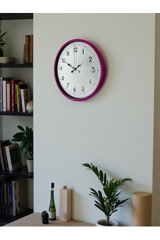 36 Cm Pembe Dekoratif Duvar Saati Diğer 78544969