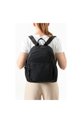 Paul Brand Kadın 3 Bölmeli Haif & Geniş Hacimli Suya Dayanıklı Klinkır Kumaş Günlük Sırt Çantası Mat1109 Siyah