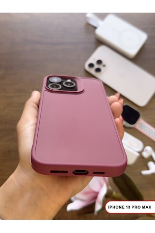 Apple iPhone 13 Pro Max Uyumlu Kamera Korumalı Darbeye Dayanıklı Renk Atmayan Keep Silikon Kılıf Eflatun