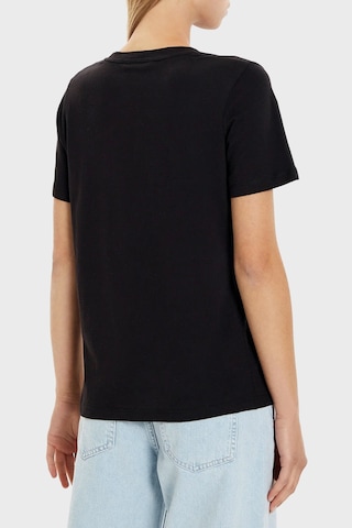 Tommy Hilfiger Logolu Pamuklu Regular Fit Bisiklet Yaka T Shirt Kadın T Shirt Ww0ww40276 Bds Siyah