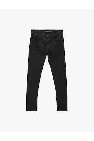 Koton Normal Bel Pamuklu Cepli Super Skinny Fit Jean Pantolon Siyah 6sam40074nd Siyah