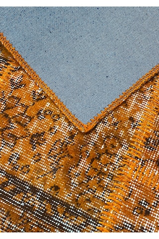 Modern Bohem Stil Vintage Halı Özel Tasarım Patchwork Koleksiyonu Doğal Halı Turuncu