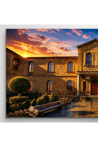 Tarihi Yozgat Lisesi Kanvas Tablo 40x80 Cm Çok Renkli