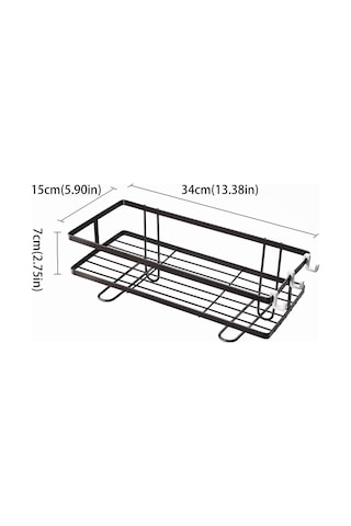 Hfambition Sımple Project Banyo Dolabı: Siyah Ağızlı, Delme Yok Kurulum, Tuvalet Üstü Konum, Kancalı, Boşluk Tasarrufu Depolama Rafı Beyaz