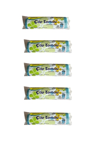 Canhome Jumbo Boy Çöp Torbası Poşeti Mavi 210 G 80 L 5 x 10'lu 80 x 110 CM