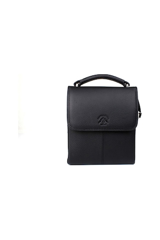 Alphaclub Bag Erkek Hakiki Deri Mat Siyah El Omuz Ve Postacı Çantası
