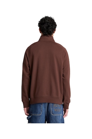 Bc0yhb9ajd1-r Timberland Exeter Rıver Tree Embroidered Logo 1-4 Z Erkek Sweatshirt Kahve Bc0yhb9ajd1-r