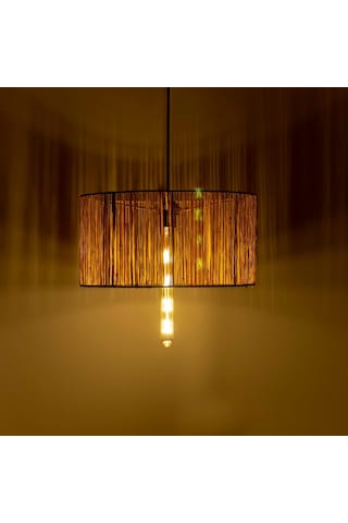 Opal Avize Doğal Muz Lifi Işlemeli: 40Cm