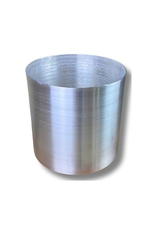 Cihan Çiçekçilik Galvaniz Saksı 12x12 Paslanmaz Metalik  Çelik