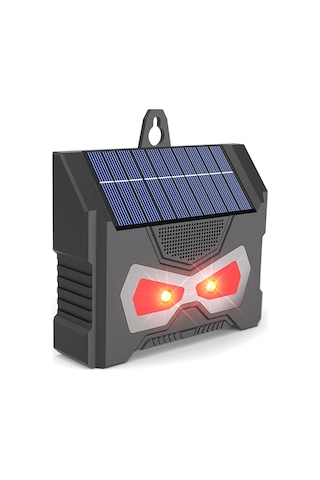Kosona Güneş Enerjili Ultrasonik Hayvan Kovucu, 9-65 Khz Frekansı, Su Geçirmez, Bahçe/çiftlik Koruması, Siyah Sjz059