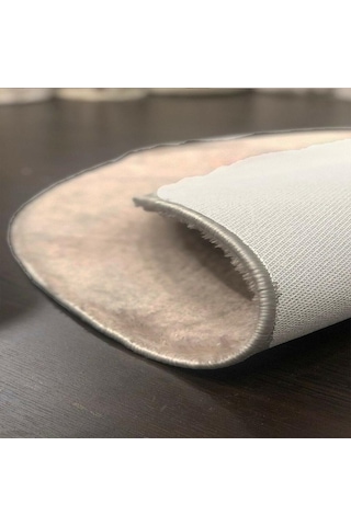 Sarar Krem Dokuma Halı Peluş Yumuşak Tavşan Tüyü Hissi Kaymaz