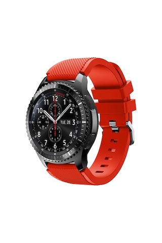E2m Huaweı Watch 22mm Krd-12 Frontier Silikon Kırmızı Kordon