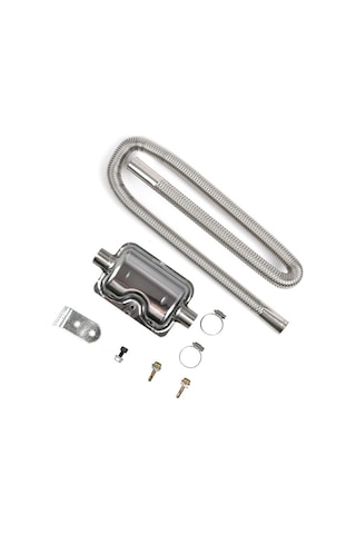 Suofeng Oto Park Heater Inox Boru Spiral Yivli Dalga Ekzos Boru 60cm + Clamp + Müfettiş, Dayanıklı Malzeme İle Konforlu Kullanım