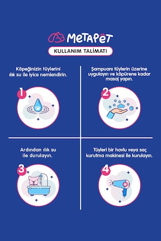Metapet Tüy Dökülme Önleyici Organik Yavru Köpek Şampuanı Koku Giderici 250 ML