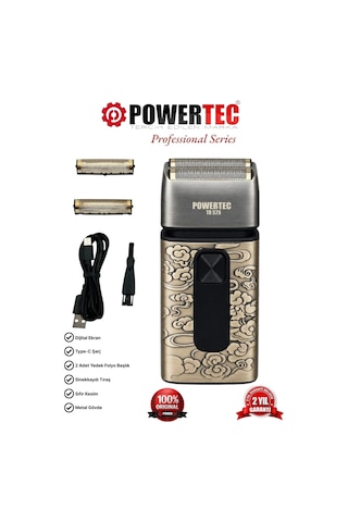 Powertec TR-575 Profesyonel Günlük Sakal Tıraş Makinesi + Yedek Başlık