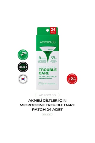 Yağ Bezesi Ve Akneler İçin Mikro İğneli Bant Trouble Care Microcone Patch 24 Lü