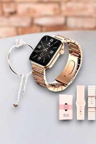 Akıllı Bileklik Sağlık Takibi Yapabilen Kadınlar İçin Rose Gold