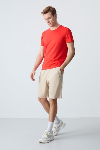 Tommy Life Bej Pamuklu Kalın Yumuşak Dokulu Standart Fit Basic Erkek Şort - 81278 Bej