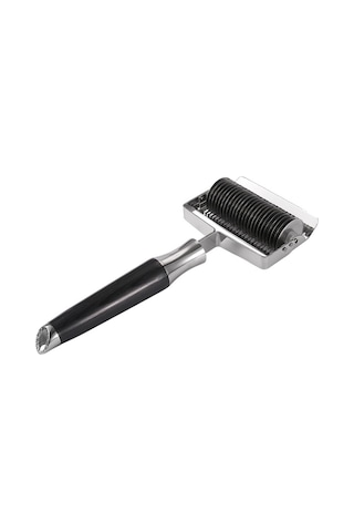 Sones 304 Paslanmaz Çelik İtici Çok Amaçlı Erişte Kılıcı Kalınlaştırıcı Mutfak Erişte Kesici, Stil: Siyah Renk Ahşap Saplı 2,5 Mm