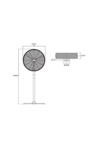 Bahçıvan Bsv 500 50cm Siyah 3 Kanatlı Sanayi Tipi Ayaklı Vantilatör