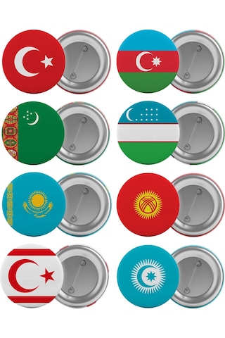 Bağımsız Türk Devletleri Çanta Rozeti Seti 8 Adet En Büyük Boy 5. Bağımsız Türk Devletleri Çanta Rozeti Seti 8 Adet En Büyük Boy 5.
