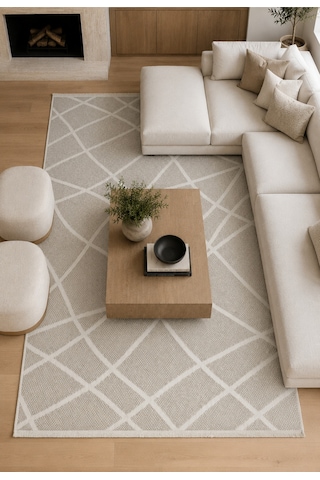 Modern Sisal 8002 Bej Krem Leke Tutmayan Kaymaz Taban Salon Mutfak Koridor Balkon Halısı Bej - Krem