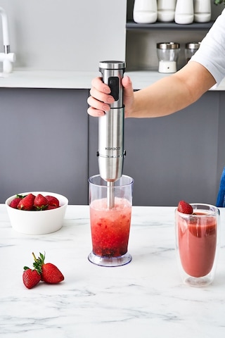 Karaca 9616B Quick Mix Hız Ayarlı 1300 W El Blender Set Inox