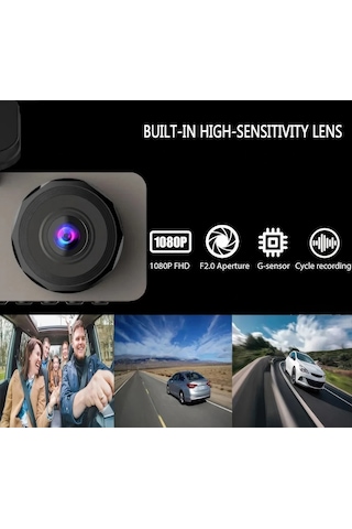 3 Kameralı /1080p Ultra Kaliteli/ Wifi Özellikli/g-sensör/gece Gö