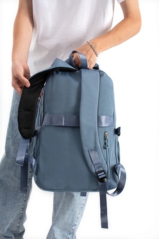 Ventis Qualty Okul Çantası Su Geçirmez Klinkır Kumaş Unisex Sırt Çantası Model 7c Mavi
