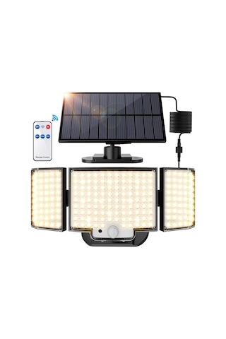 Sigrill 12 Led Güneş Enerjili Hareket Sensörlü Işık, Ip65, 3 Modlu, 340 Aydınlatma, Sıcak Işık
