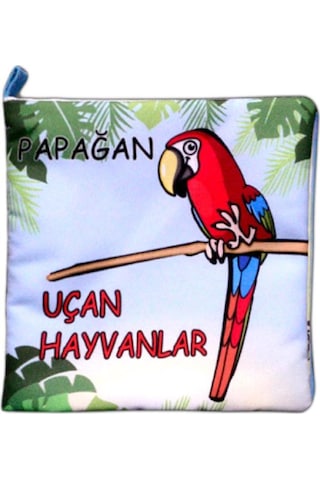 Tox Uçan Hayvanlar Kumaş Sessiz Kitap T053 - Bez Kitap , Eğitici Oyuncak , Yumuşak Ve Hışırtılı