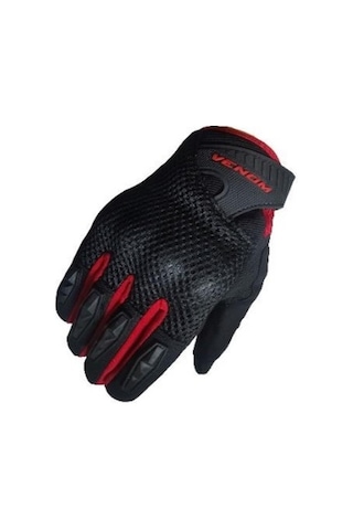 VENOM VN-920 YAZLIK KADIN MOTOSİKLET ELDİVENİ KIRMIZI