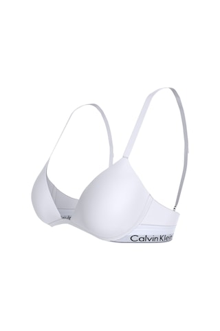Calvin Klein Hafif Dolgulu Derin Dekolteli Beyaz Sütyen-16407