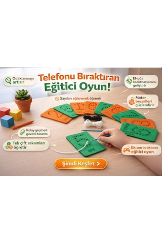 Eğitici Keçe Sayılar Dikiş Seti