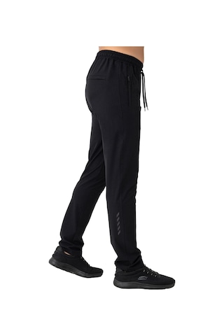Crozwise Erkek Dar Paça Likralı Spor Pantolon Siyah
