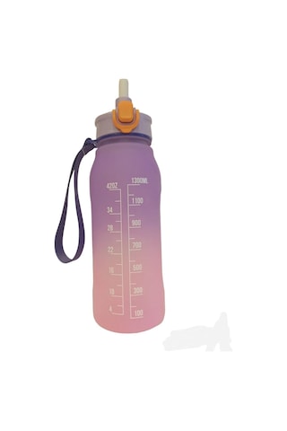 Askılı Hacim Göstergeli Koku Yapmaz Pipetli Matara Mor Plastik Diğer