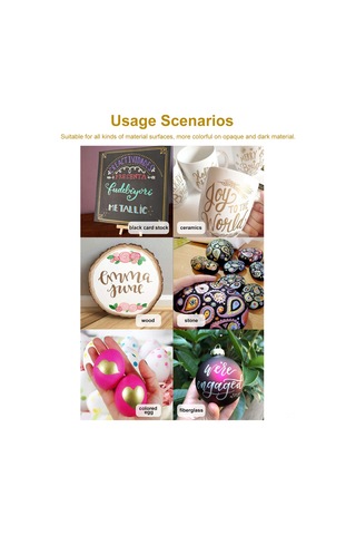 Wezone 10 Renkli Metalik Sulu Boya Kalemi - Yumuşak Uç, 2 Mm Çizgi Genişliği, Dıy Albüm Ve Dekorasyon İçin Set Gümüş