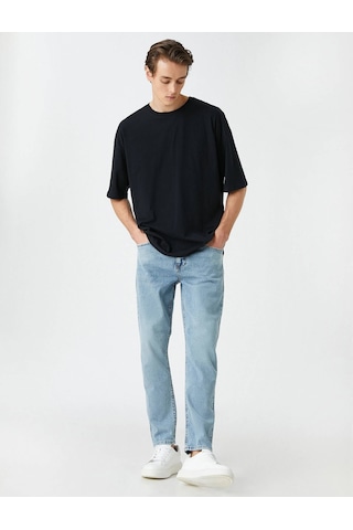 3SAM40246ND Koton Slım Erkek Jean Pantolon AÇIK İNDİGO Açık İndigo