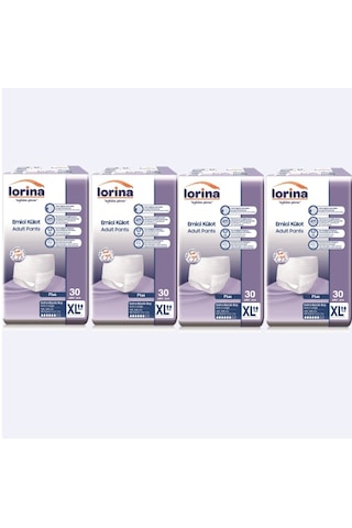 Lorina 6 Damla Emici Külot XL 30'Lu x 4 120 Adet