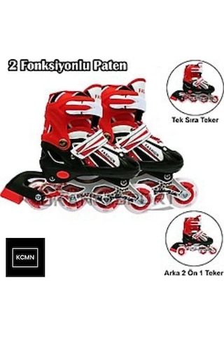 Avessa Işıklı Teker Çift Sıra Ayarlanabilir Paten İçerisinde Tek 001