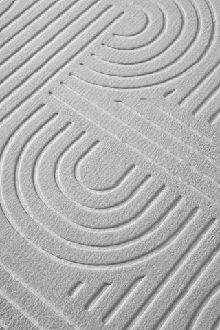 Raschel Carpet Yıkanabilir Oval Elips Leke Tutmaz Emboss Bohem Açık Gri Mutfak Halısı Özel Seri Kaymaz Taban Halı Açık Gri