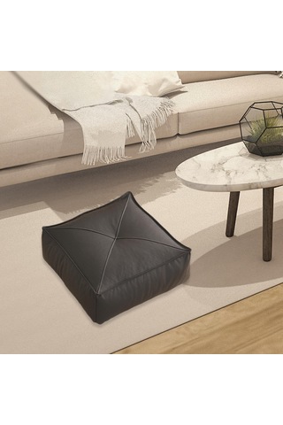 Homyl Yer Minderi Kare Açık Veranda Ofis Koltuğu Oturma Siyah Siyah