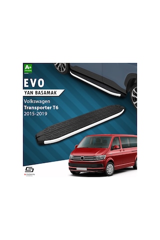 S-dizayn Vw Transporter T6 Kısa Şase Evo Aluminyum Yan Basamak 213 Cm 2015-2019