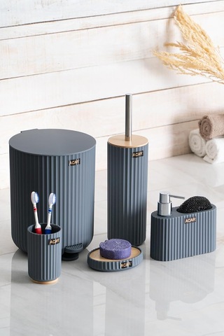Astoria 5 Parça Banyo Seti - Gri Çok Renkli
