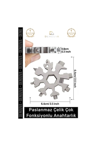 Anahtarlık Paslanmaz Çelik Alyan Tornavida Takımı Çok Fonksiyonlu Konserve Açacağı