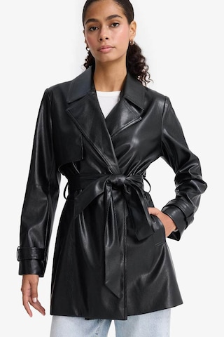 Defacto Siyah Kadın Trençkot E8596ax/bk27 Siyah