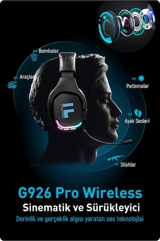 Fashcolle G926 Pro Wireless Oyuncu Kulak Üstü Kulaklık