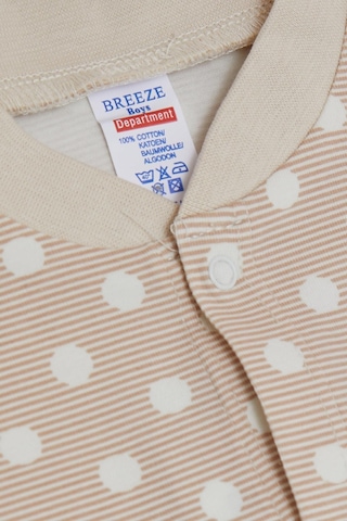 Breeze Erkek Bebek Tulum Çizgili Puantiye Desenli 0-6 Ay, Bej-bej Bej