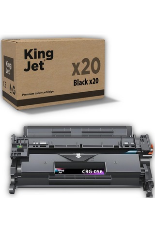 Kingjet Canon Uyumlu Mf553 Standart Kapasiteli 20'li Paket Uyumlu Toner Çipli Crg-056
